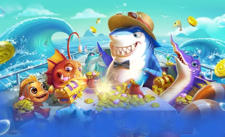 Ilustrasi permainan tembak ikan di lobi ROLEX878